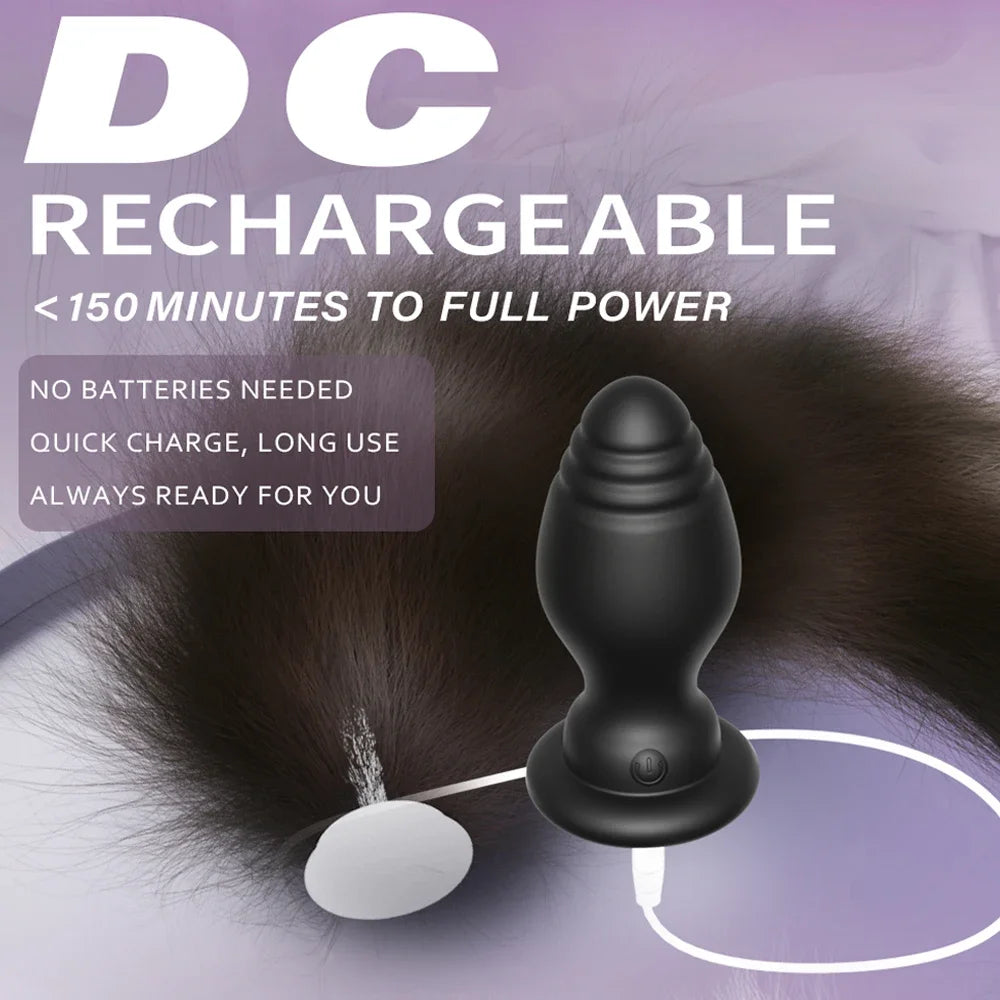 Fox Tail Vibrating Plug
