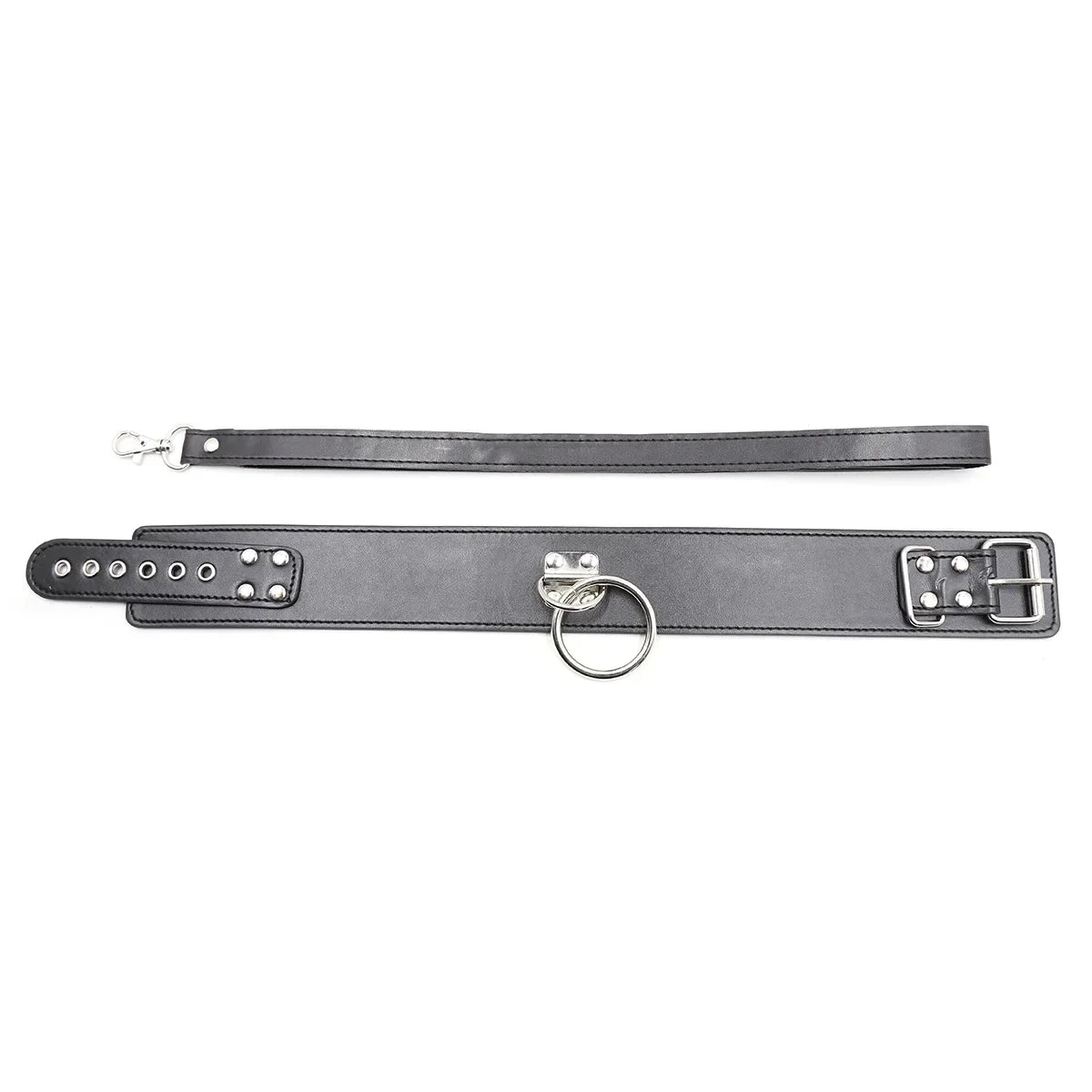 Leather Collar & Chain Set