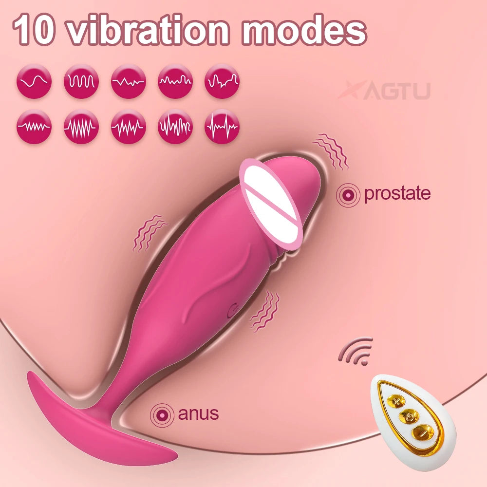 Vibrating Anal Dildo Plug
