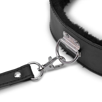 Plush Leather Collar &amp; Leash