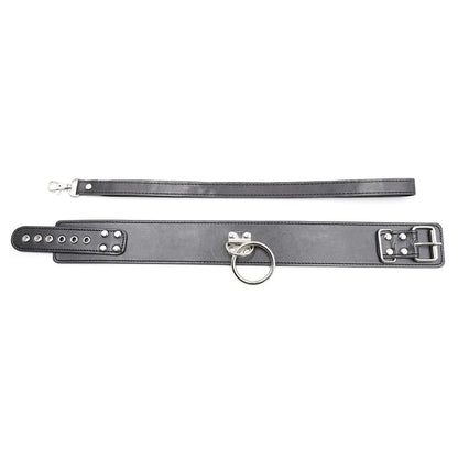 Leather Collar &amp; Chain Set