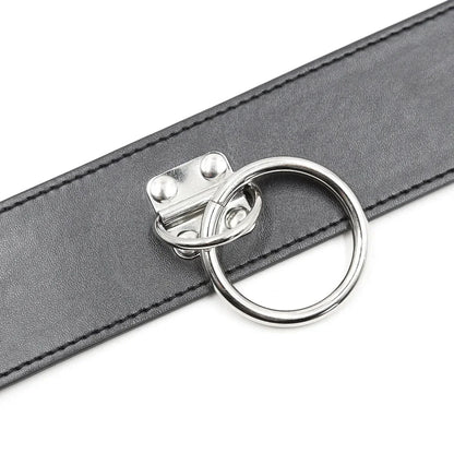 Leather Collar &amp; Chain Set