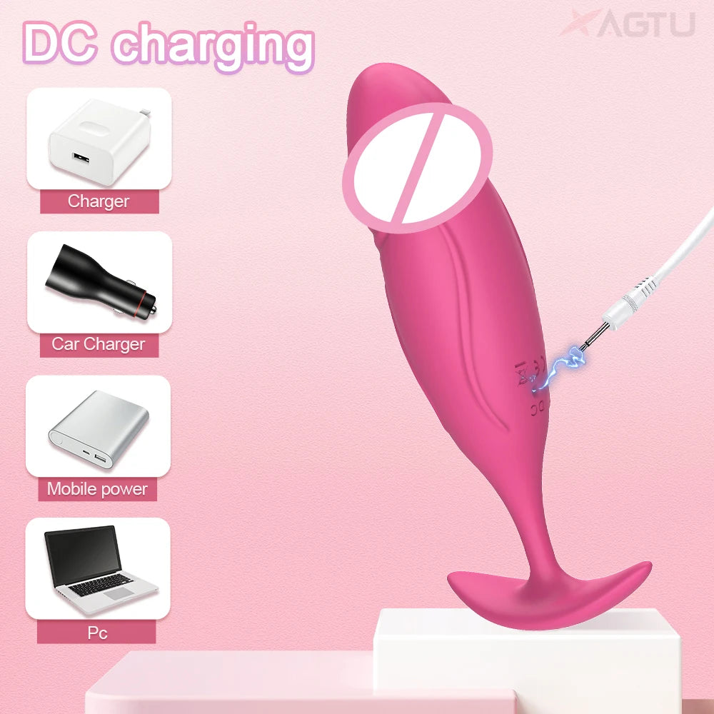 Vibrating Anal Dildo Plug