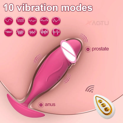 Vibrating Anal Dildo Plug