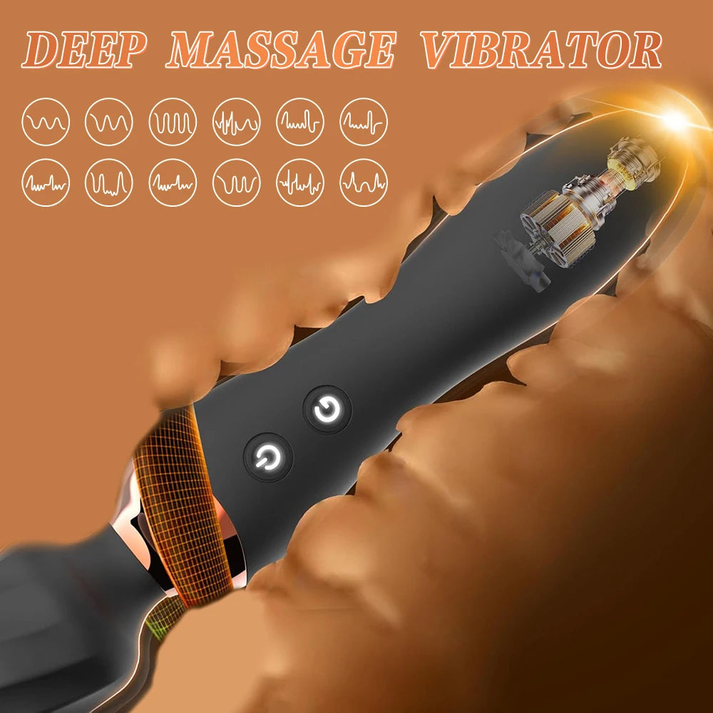Dual-End Magic Wand Vibrator