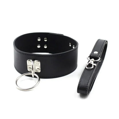 Leather Collar &amp; Chain Set