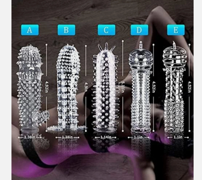 5-Pack Penis Sleeve Extender Set