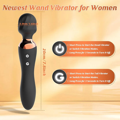 Dual-End Magic Wand Vibrator
